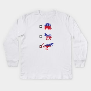 Vote T-Rex! Kids Long Sleeve T-Shirt